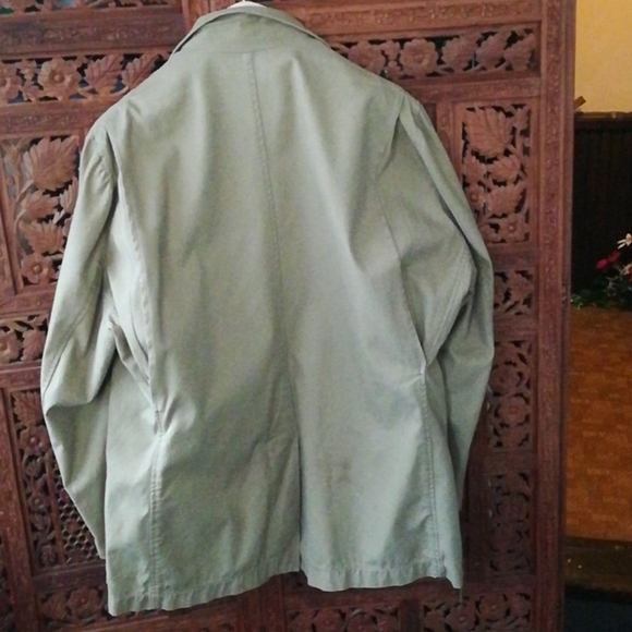J. Peterman khaki cotton sport coat blazer jacket - Picture 3 of 6